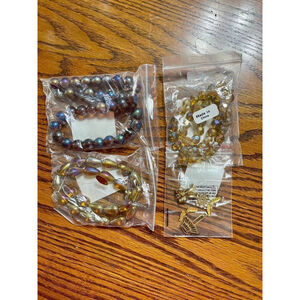 Glass Beads and Findings Bundle Lot Jewelry Crafting New